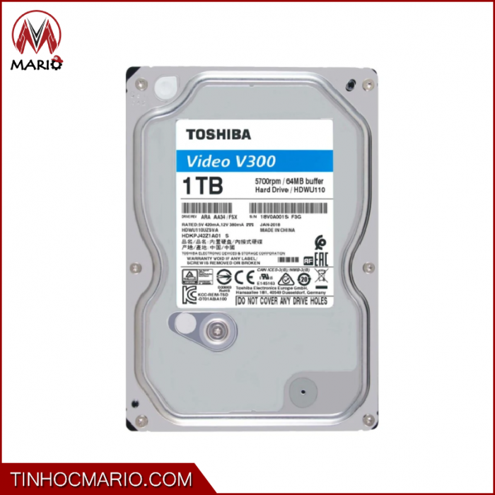 tinhocmario Ổ cứng HDD Toshiba 1TB V300