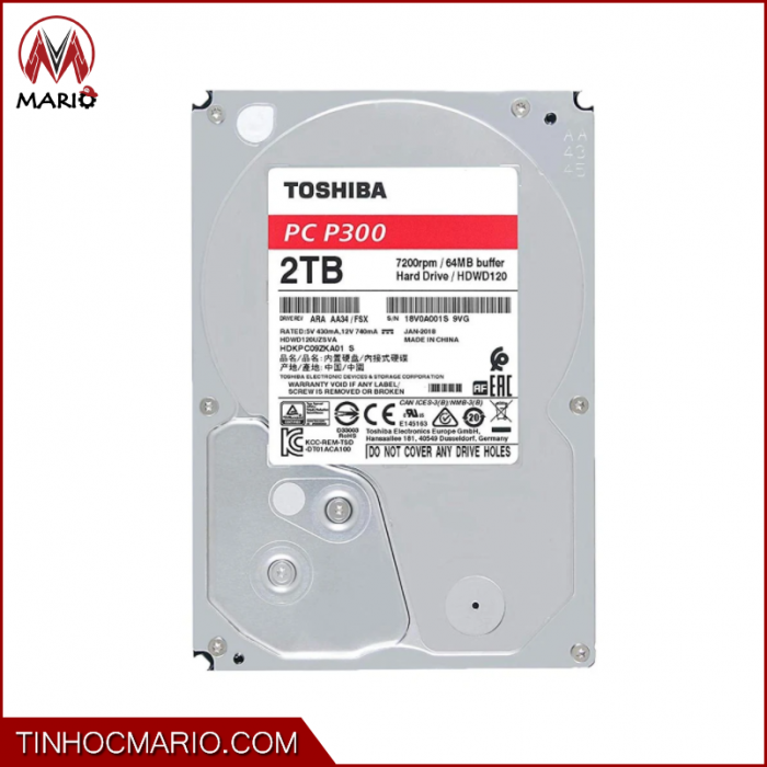 tinhocmario Ổ cứng HDD Toshiba 2TB P300