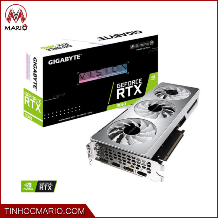 tinhocmario VGA Gigabyte RTX 3060 12G GDDR6 Vision OC
