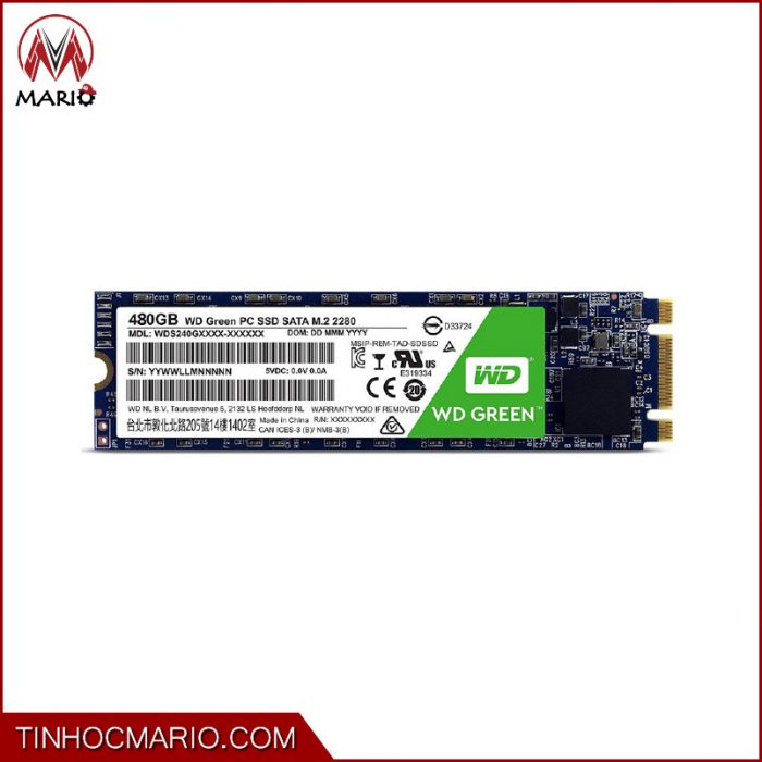 tinhocmario Ổ cứng SSD 480G Western Green M.2 Sata 6Gbs TLC
