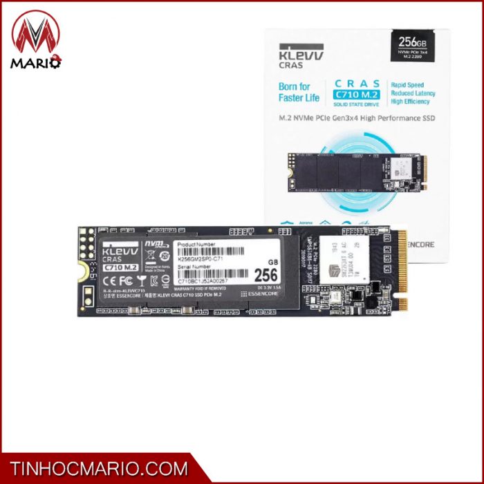 tinhocmario Ổ cứng SSD Klevv CRAS C710 256GB M2 NVME Gen3x4 – K256GM2SP0-C71