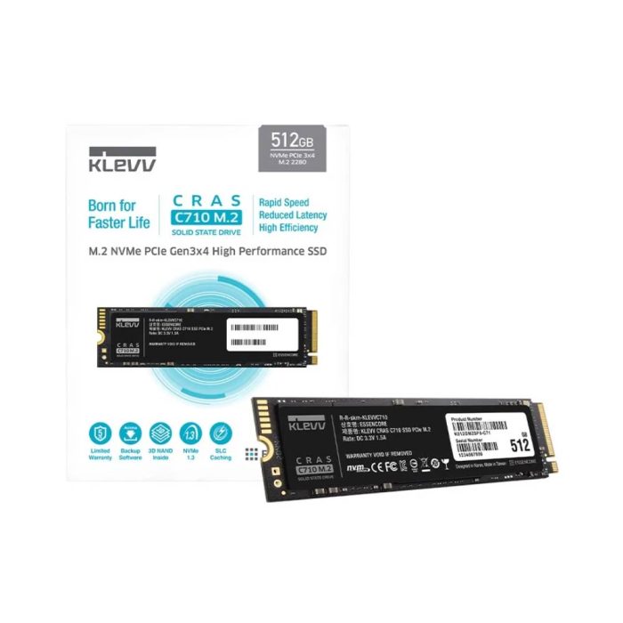 SSD Klevv CRAS C710 512GB M2 NVMe Gen3x4 – K512GM2SP0-C71